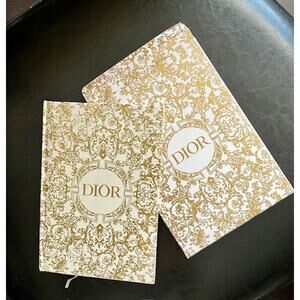 NEW❗️DIOR Christian Floral Notebook with Box Gold Edged Paper Authentic